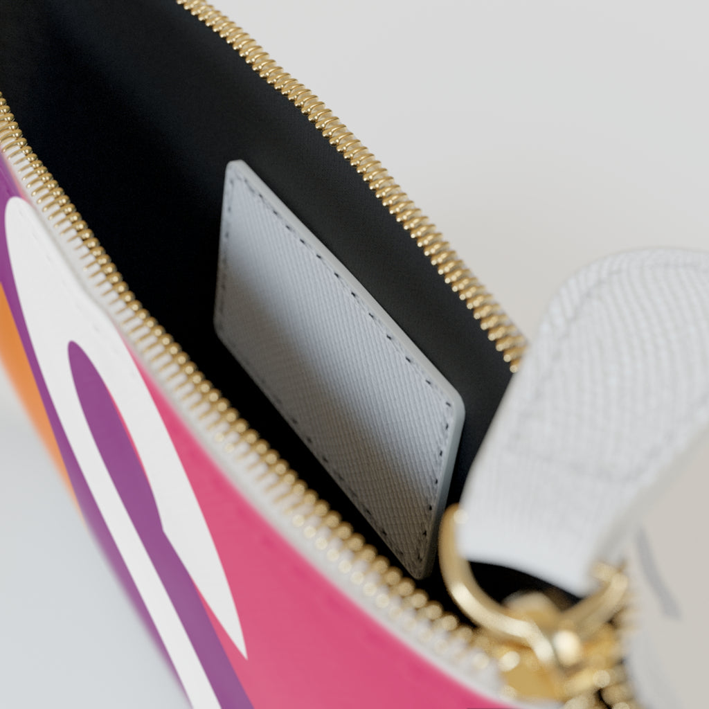 Initial S Mini Clutch — Colorblock Monogram Wristlet Wallet