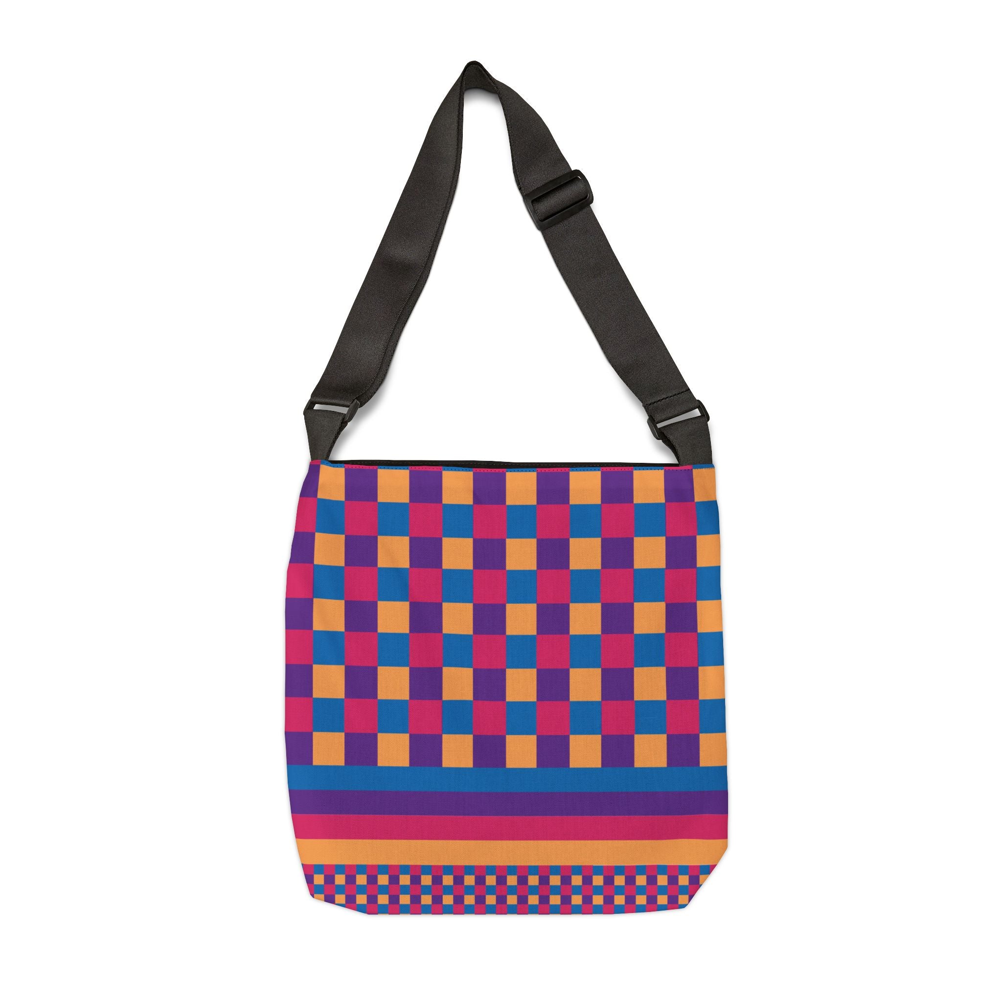 Colorblock Geometric Tote Bag
