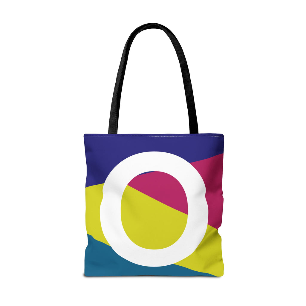 Monogram 'O' Colorblock Tote Bag — Personalized Initial O Shoulder Tote
