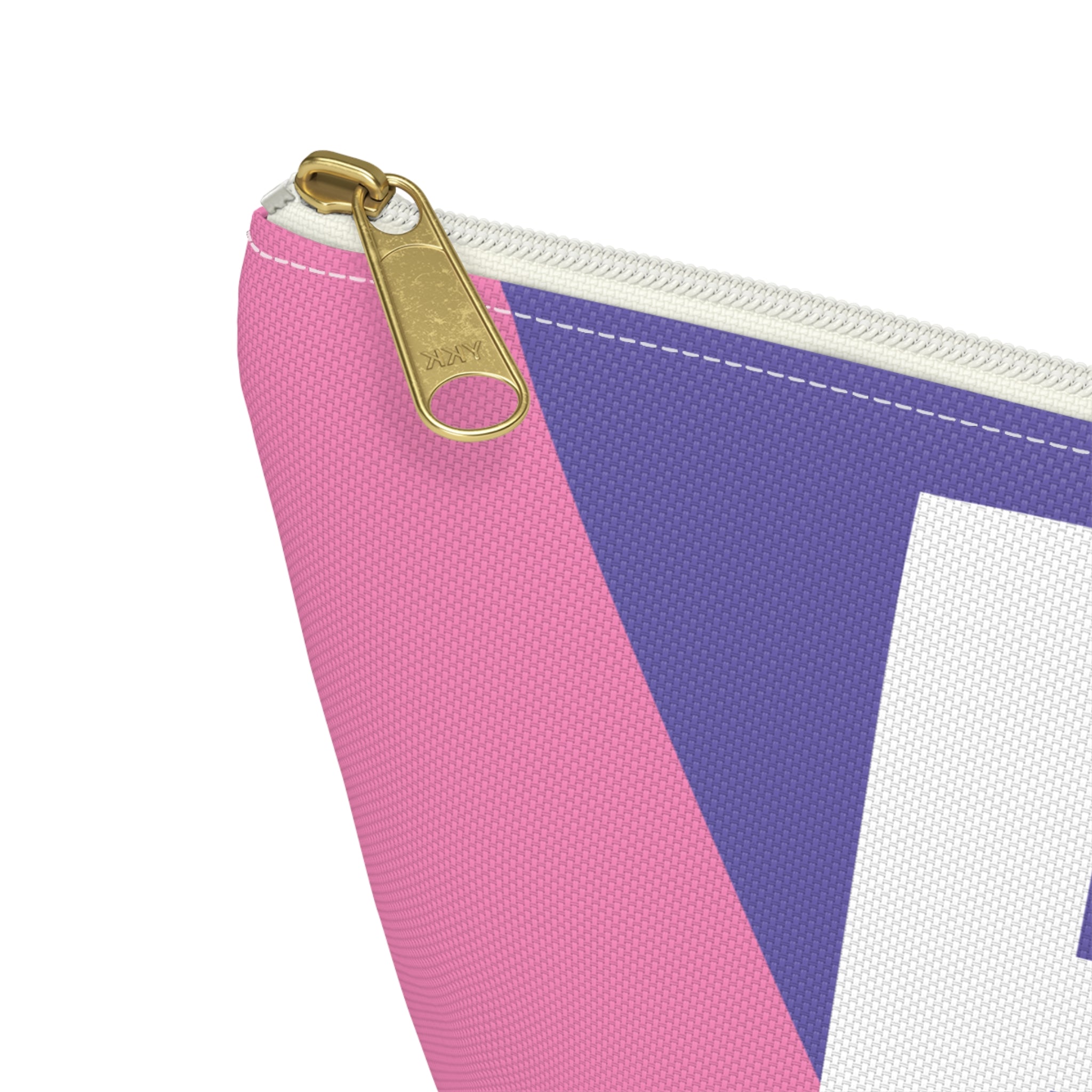 Initials Colorblock Accessory Pouch — Monogram E T-Bottom Cosmetic Bag