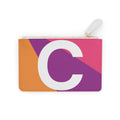 Initial C Mini Clutch — Colorblock Monogram Wristlet Wallet