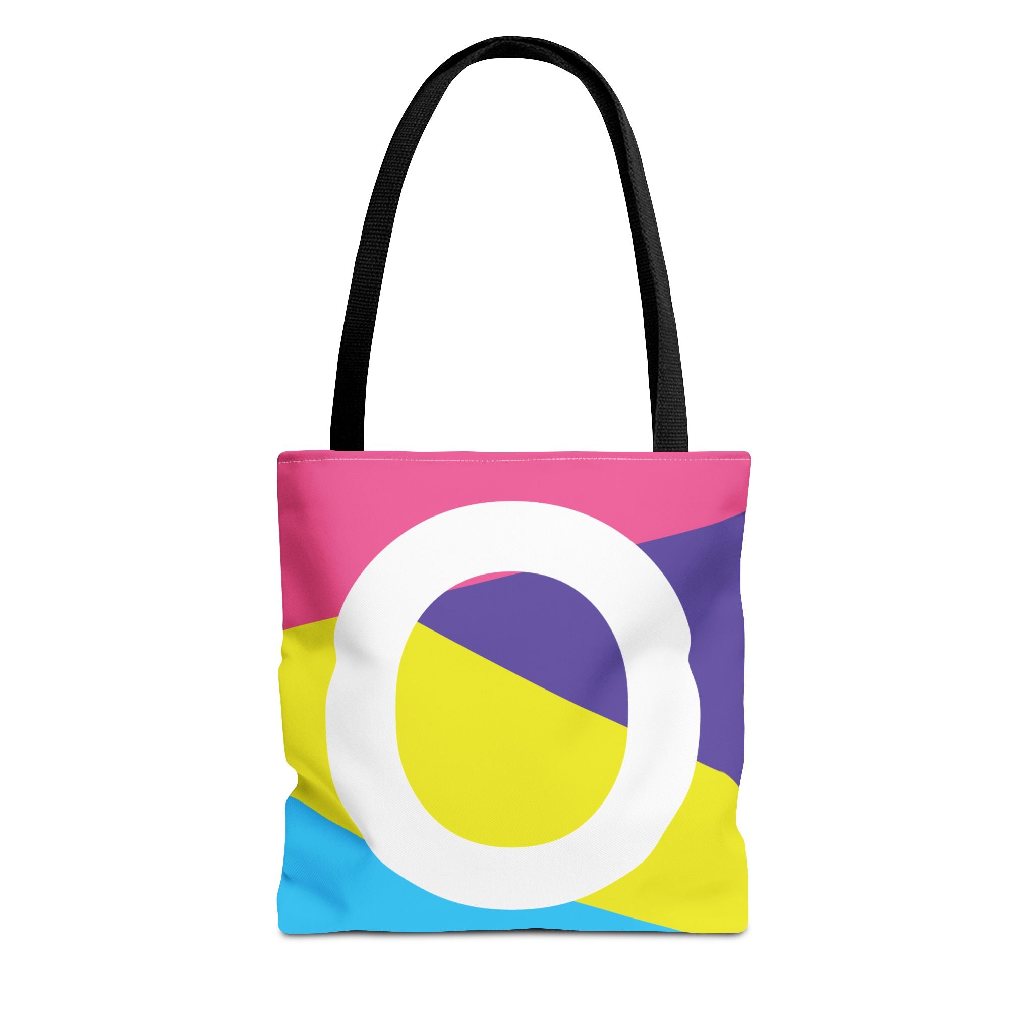 Monogram 'O' Colorblock Tote Bag — Personalized Initial O Shoulder Tote