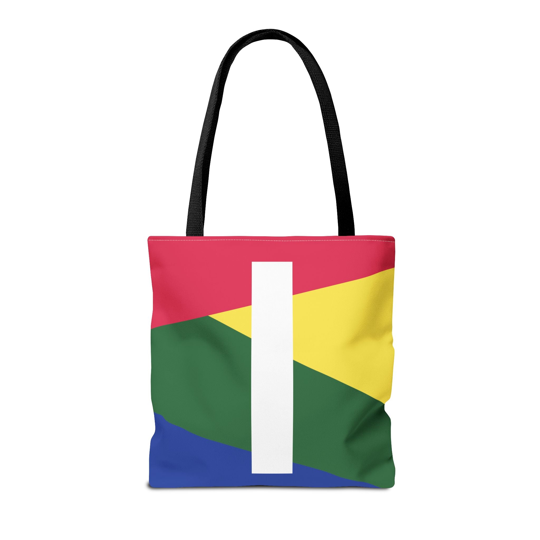 Monogram 'I' Colorblock Tote Bag — Personalized Initial I Shoulder Tote