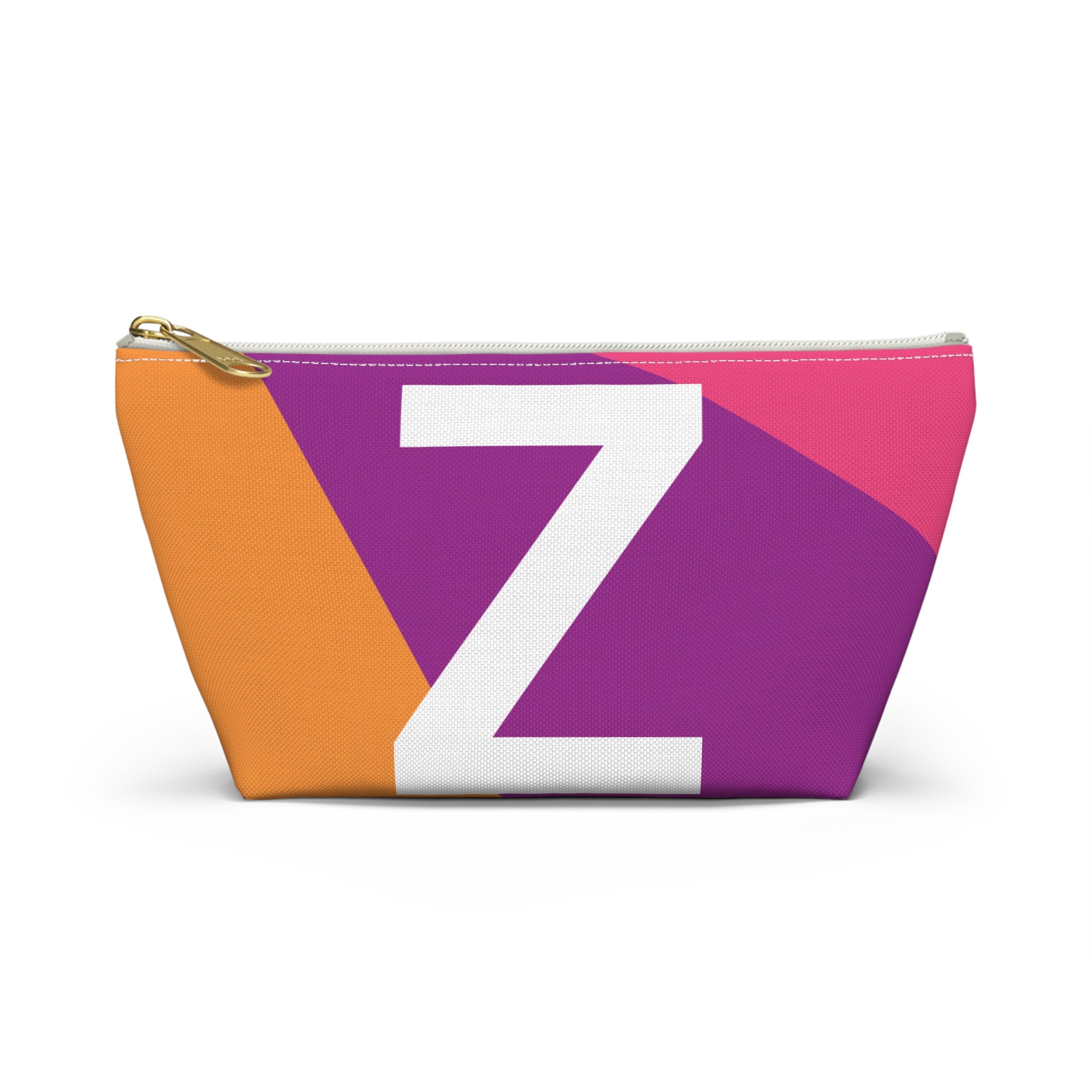 Initials Colorblock Accessory Pouch — Monogram Z T-Bottom Cosmetic Bag