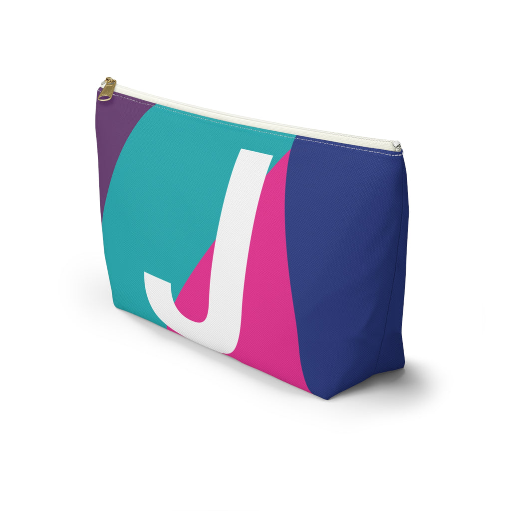 Colorblock Accessory Pouch — Monogram J T-Bottom Cosmetic Bag