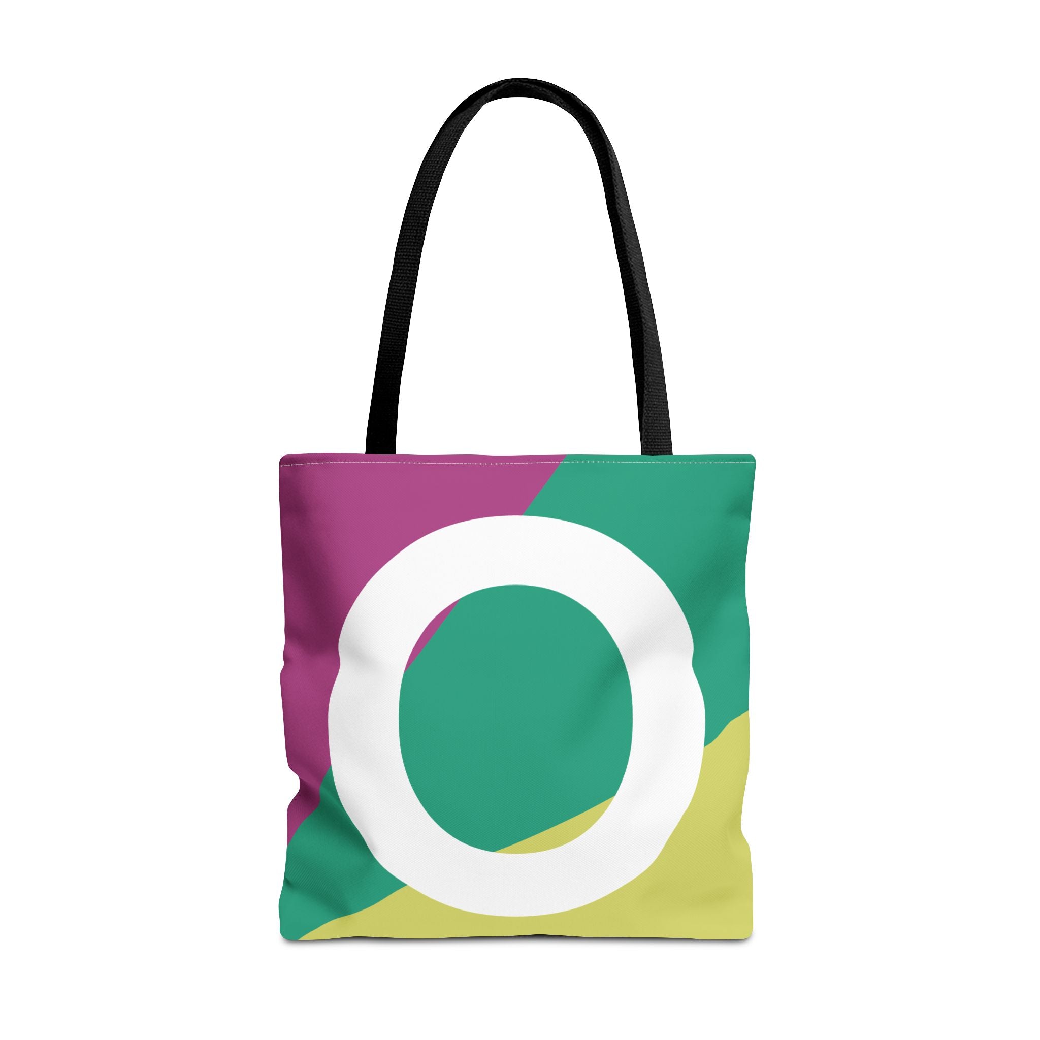 Monogram 'O' Colorblock Tote Bag — Personalized Initial O Shoulder Tote
