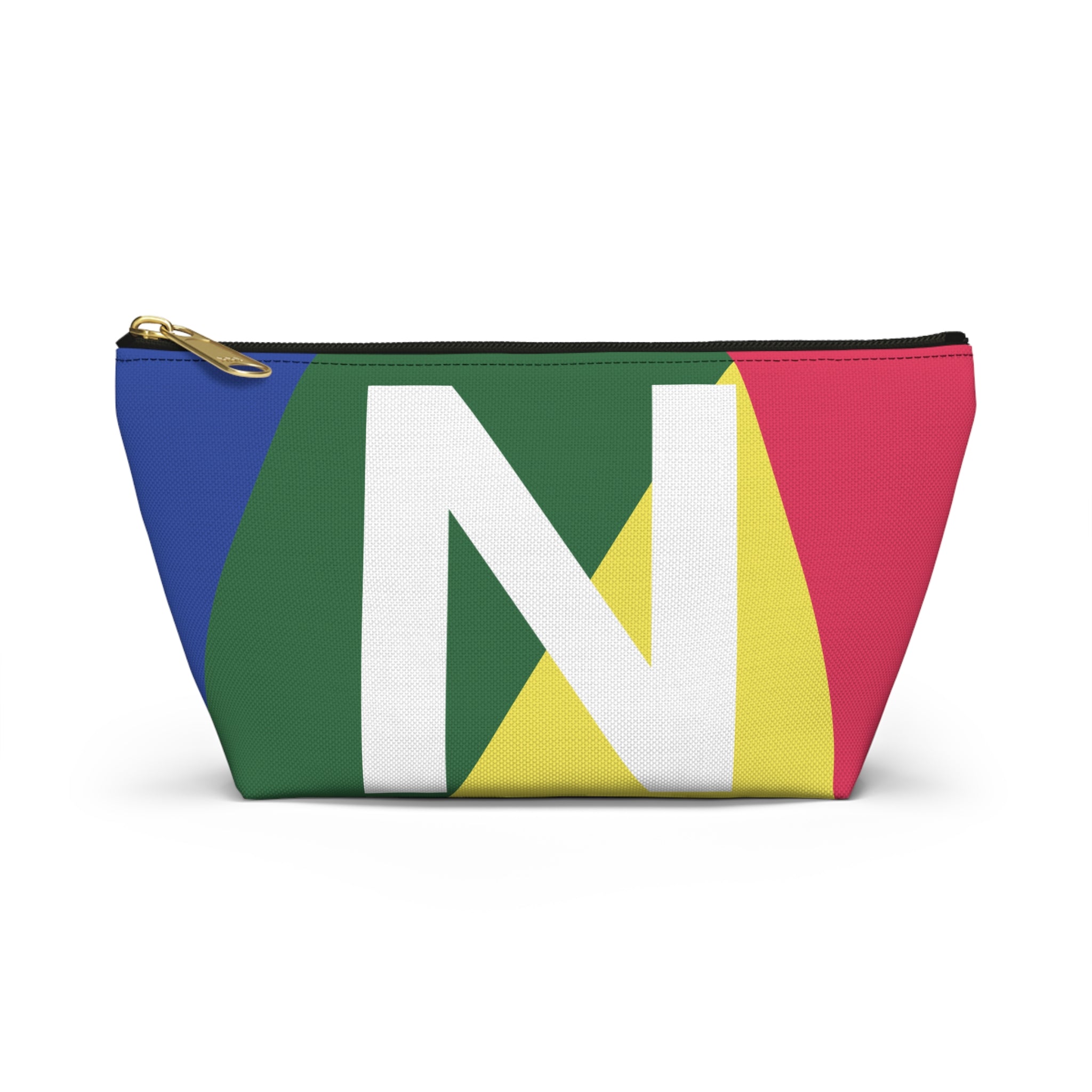 Initials Colorblock Accessory Pouch — Monogram N T-Bottom Cosmetic Bag