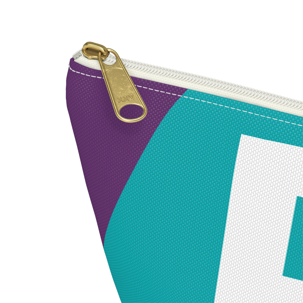 Colorblock Accessory Pouch — Monogram R T-Bottom Cosmetic Bag