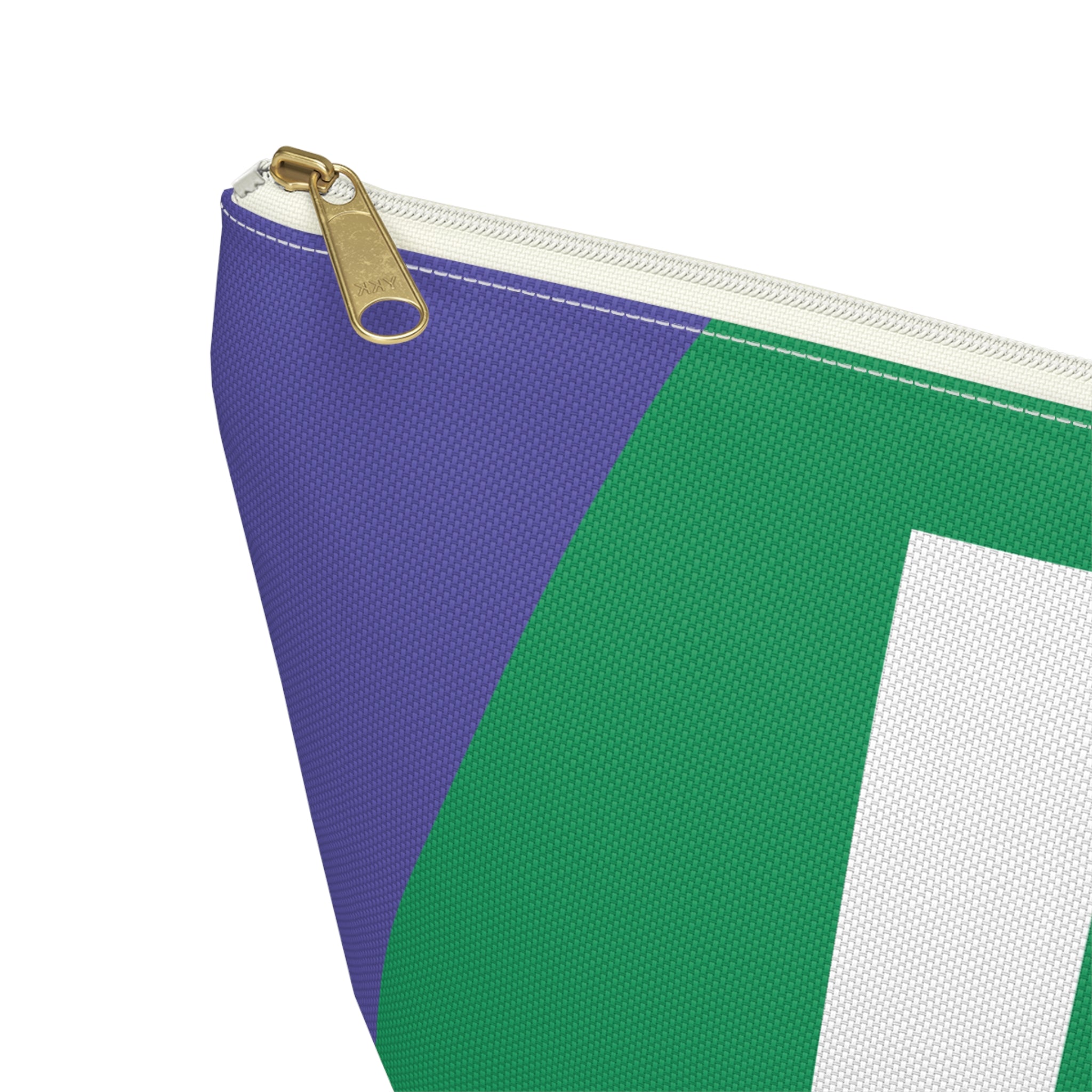 Initials Colorblock Accessory Pouch — Monogram L T-Bottom Cosmetic Bag