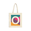 Initial O Colorblock Canvas Tote Bag — Monogram Letter O Reusable Grocery Tote