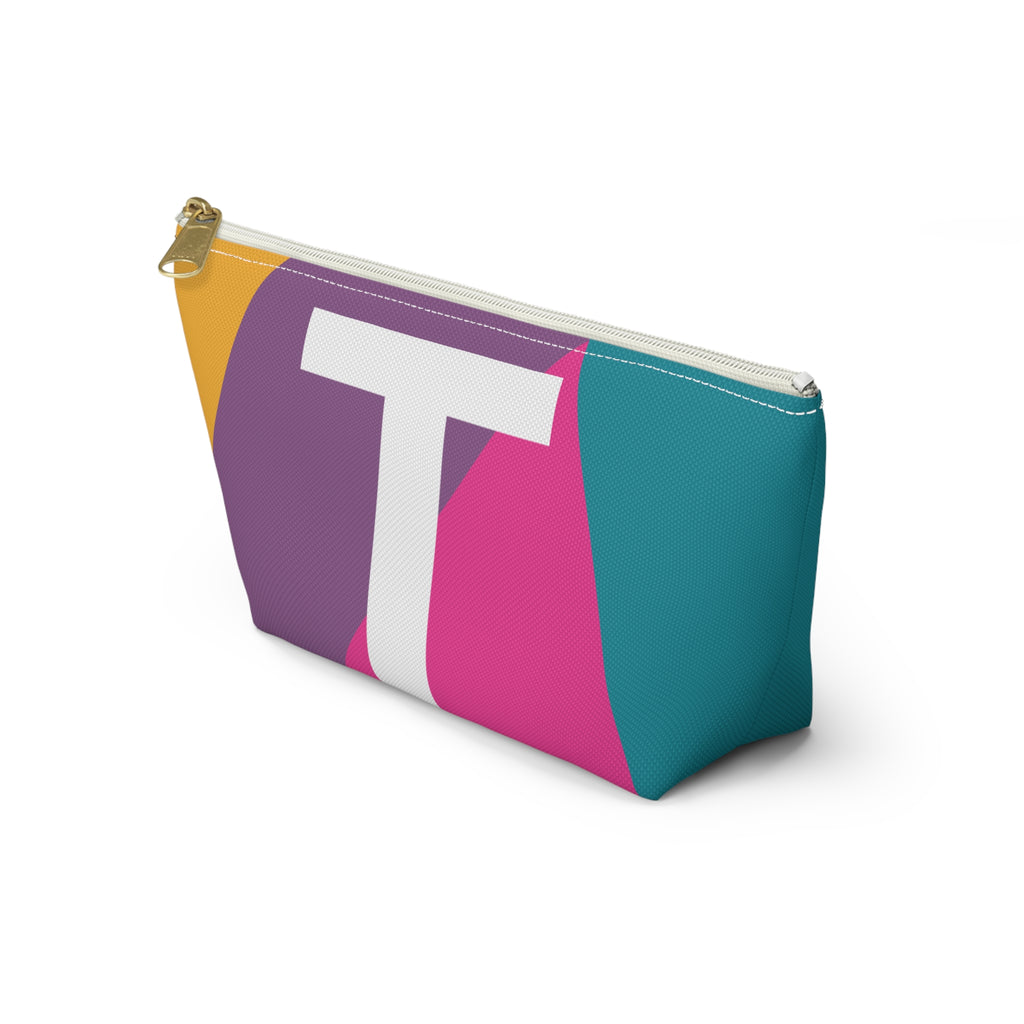 Colorblock Accessory Pouch — Monogram T T-Bottom Cosmetic Bag