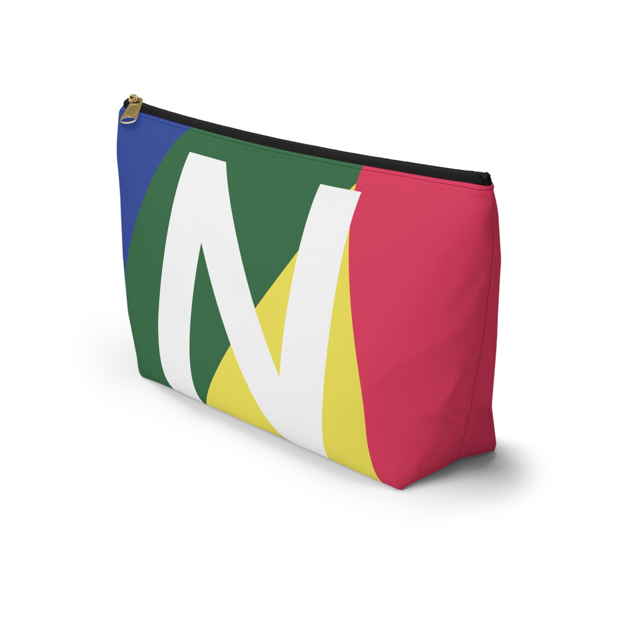 Initials Colorblock Accessory Pouch — Monogram N T-Bottom Cosmetic Bag