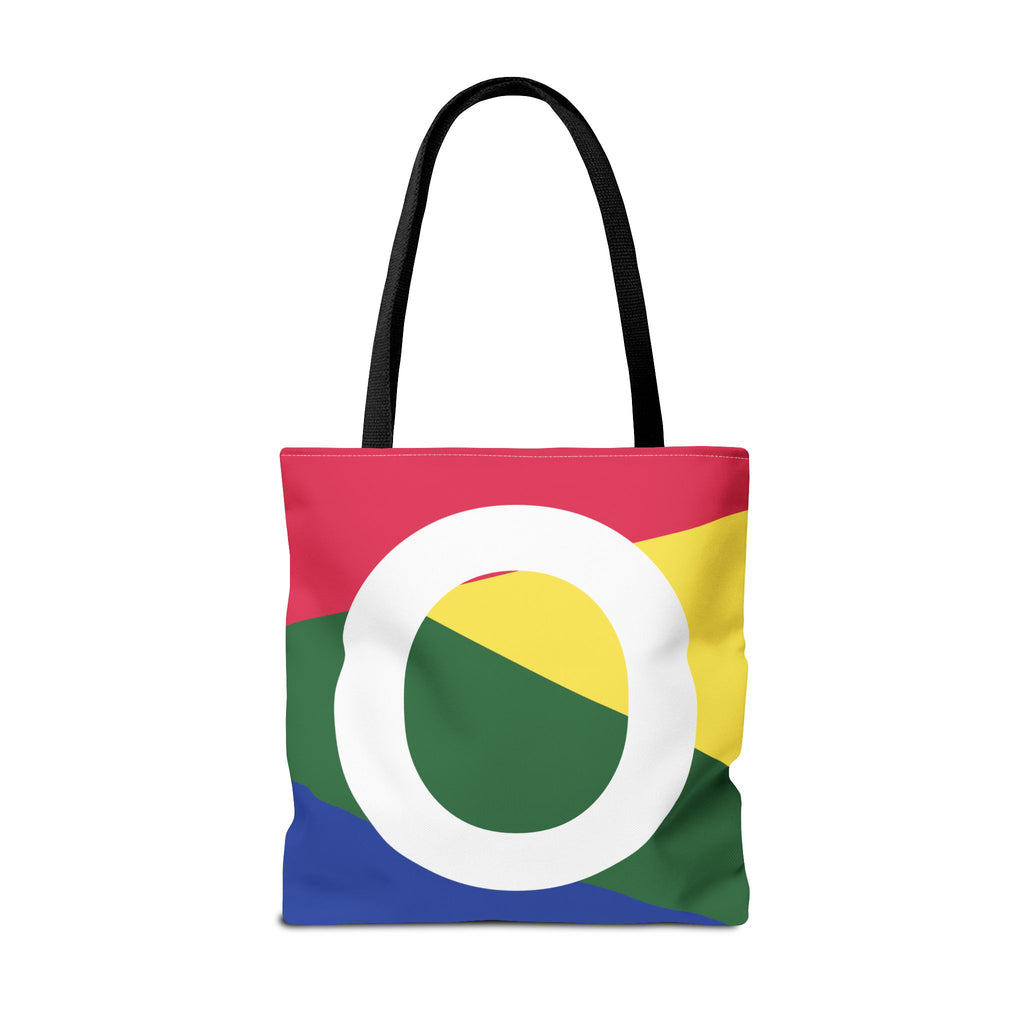 Monogram 'O' Colorblock Tote Bag — Personalized Initial O Shoulder Tote