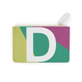 Initial D Mini Clutch — Colorblock Monogram Wristlet Wallet