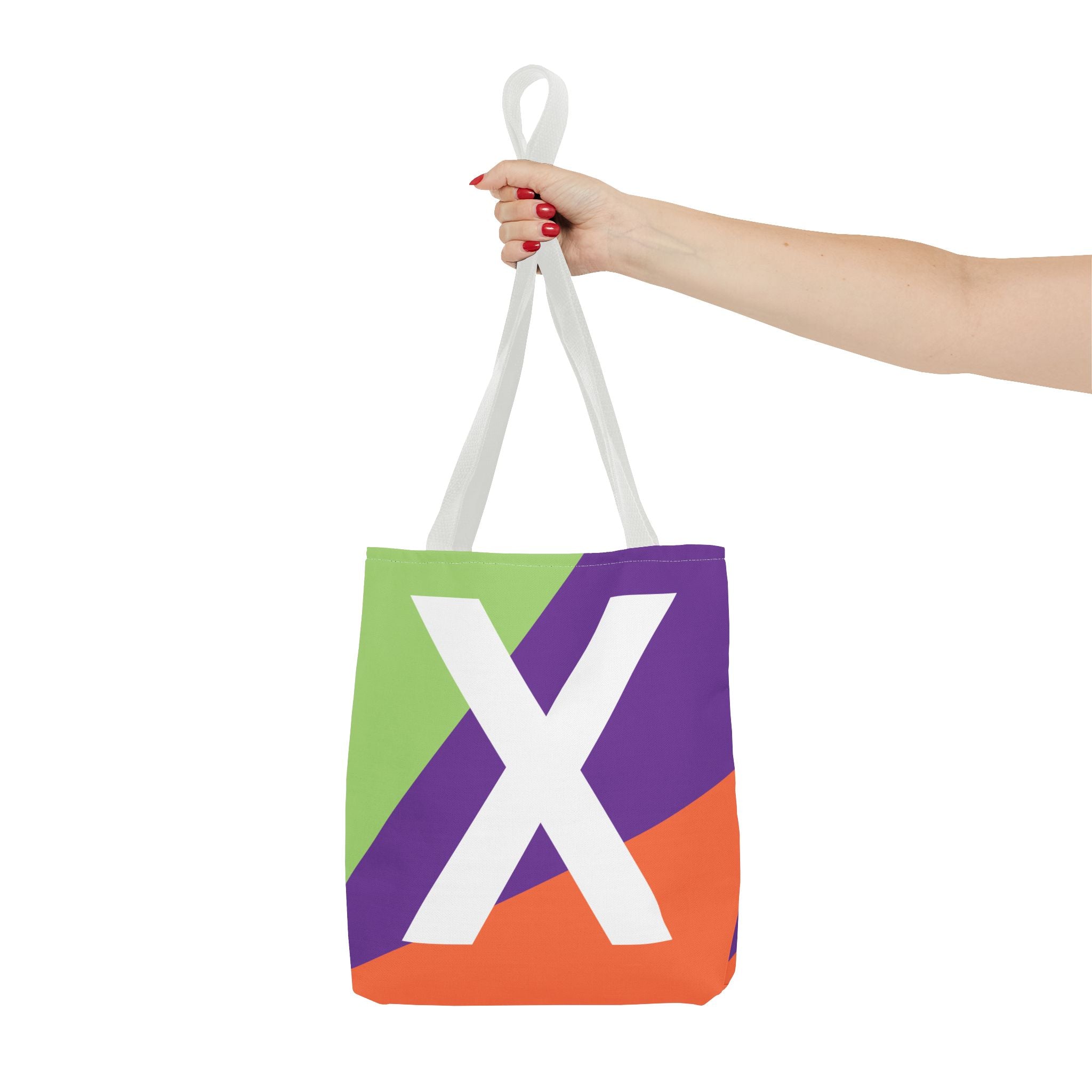 Monogram 'X' Colorblock Tote Bag — Personalized Initial X Shoulder Tote