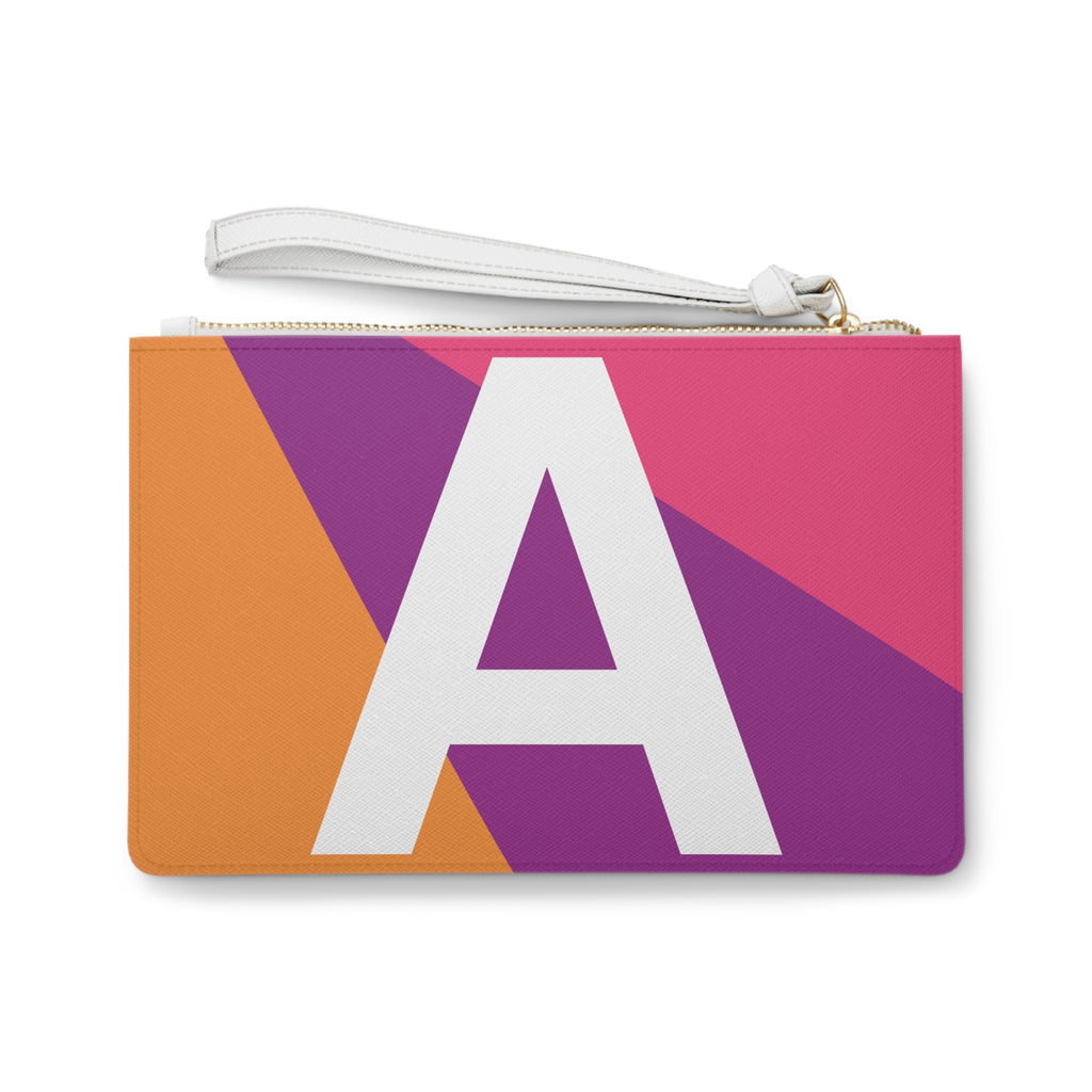 Monogram 'A' Colorblock Clutch Bag — Bold Geometric Wristlet for Everyday & Gifts