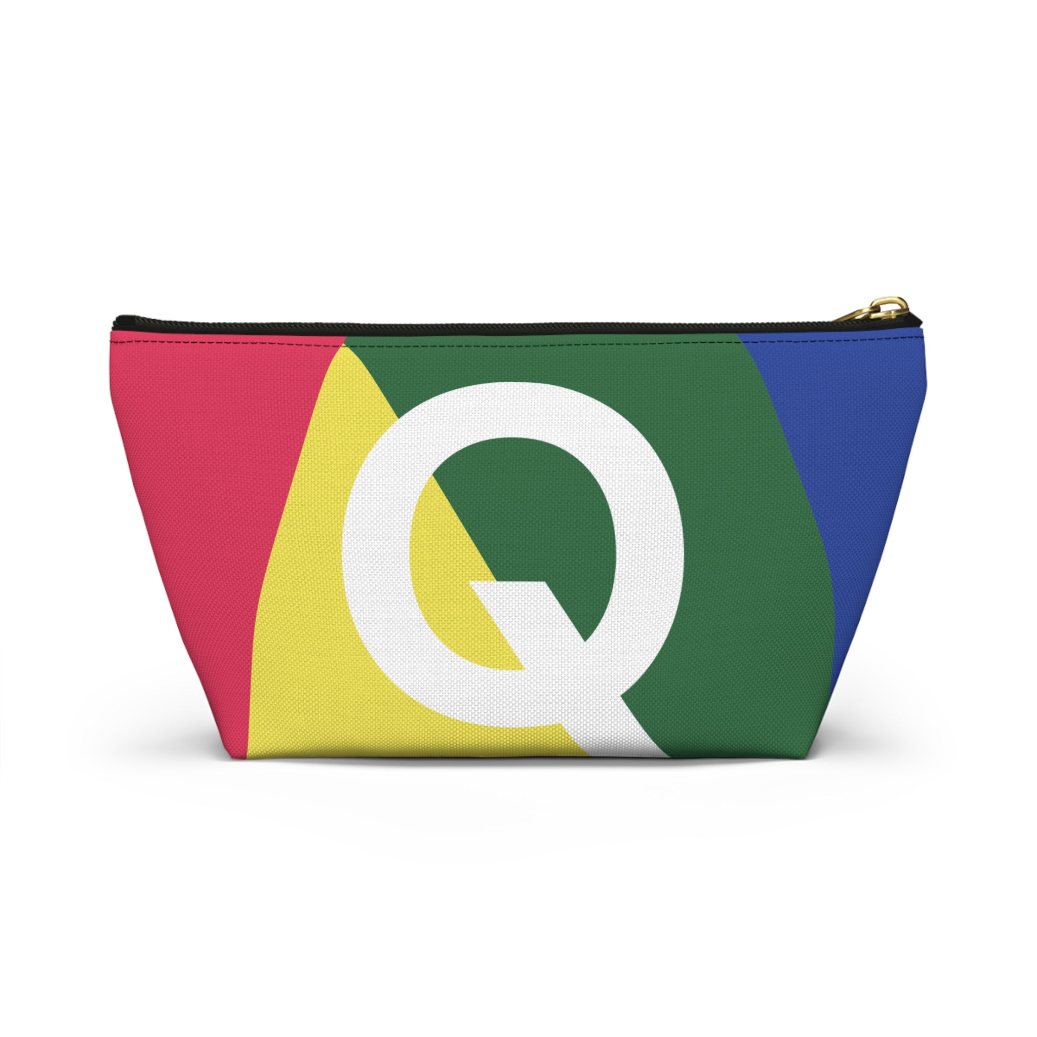 Colorblock Accessory Pouch — Monogram Q T-Bottom Cosmetic Bag