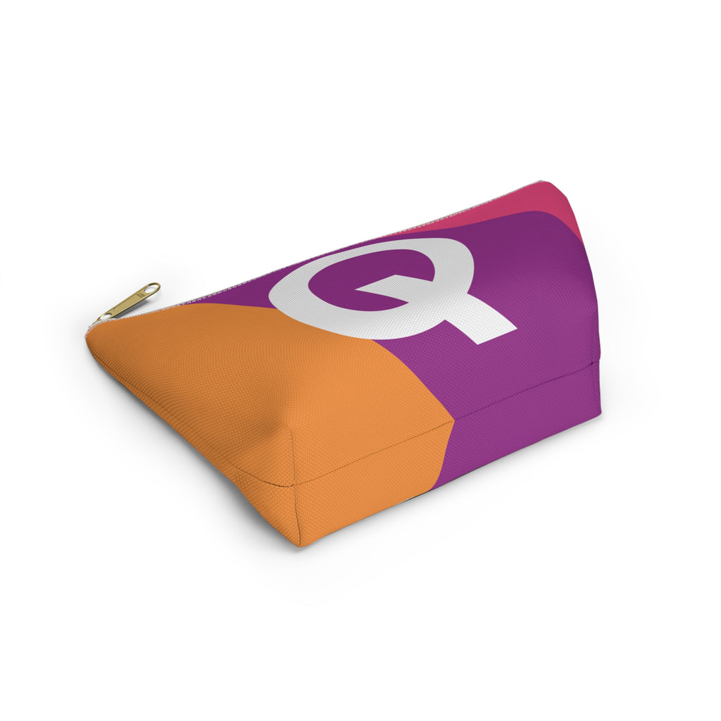 Colorblock Accessory Pouch — Monogram Q T-Bottom Cosmetic Bag