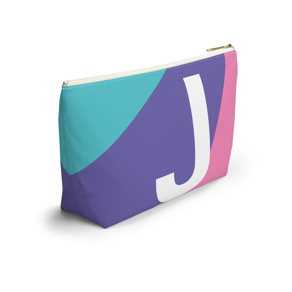 Colorblock Accessory Pouch — Monogram J T-Bottom Cosmetic Bag
