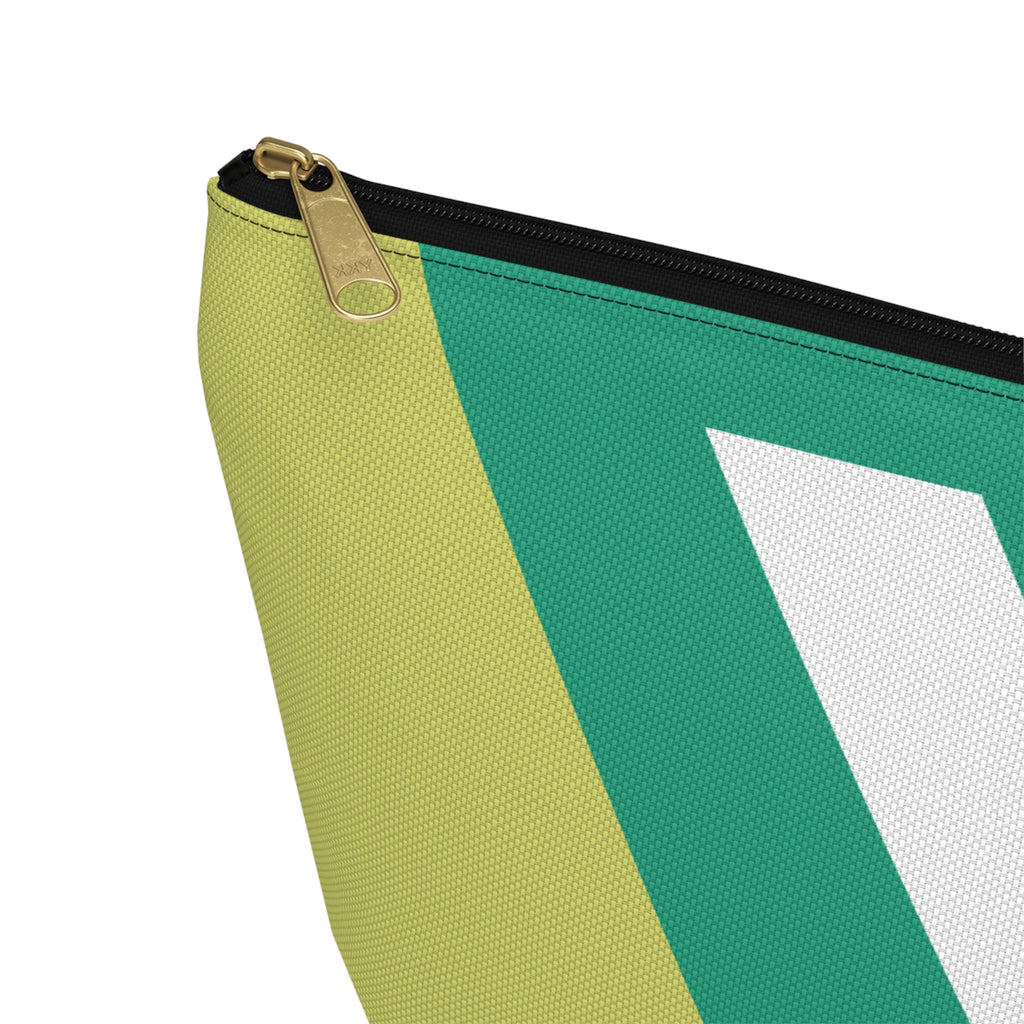 Initials Colorblock Accessory Pouch — Monogram X T-Bottom Cosmetic Bag