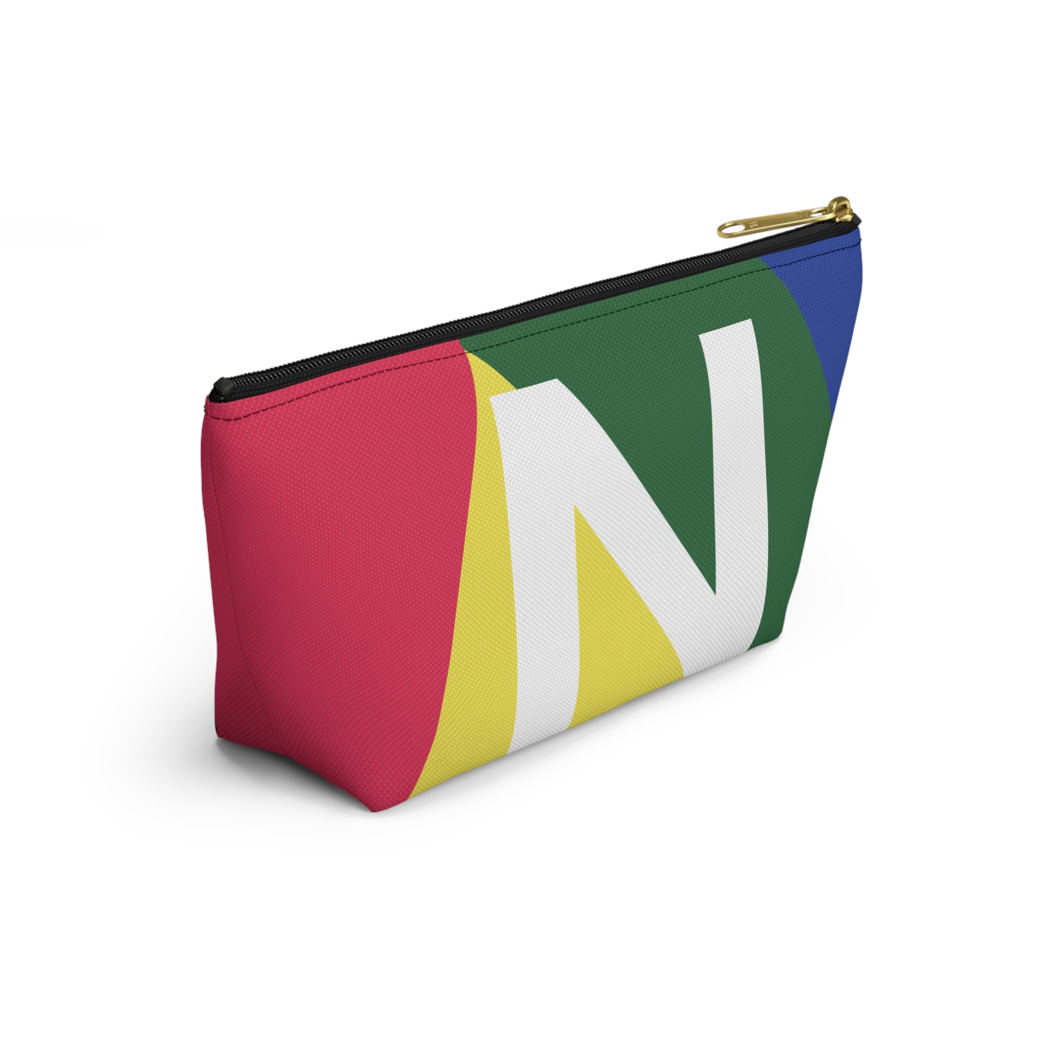 Initials Colorblock Accessory Pouch — Monogram N T-Bottom Cosmetic Bag