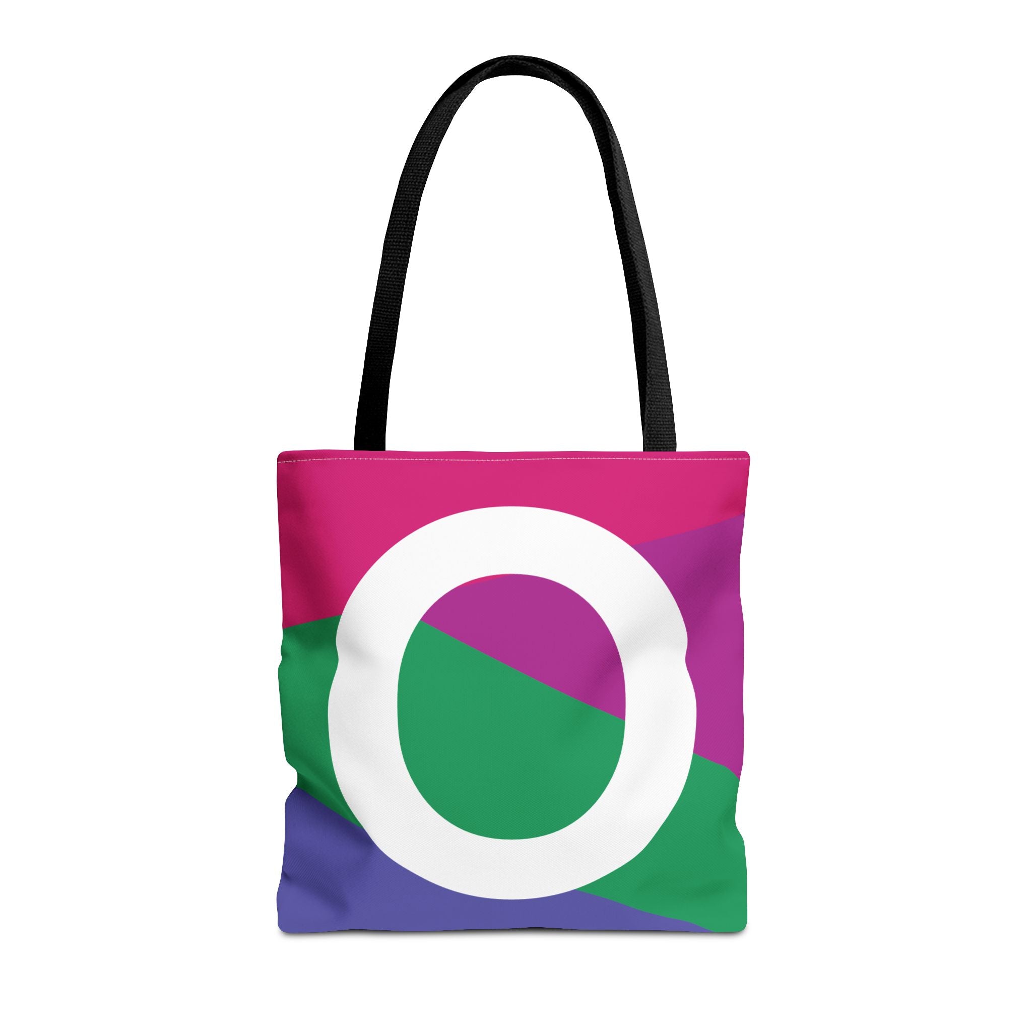 Monogram 'O' Colorblock Tote Bag — Personalized Initial O Shoulder Tote