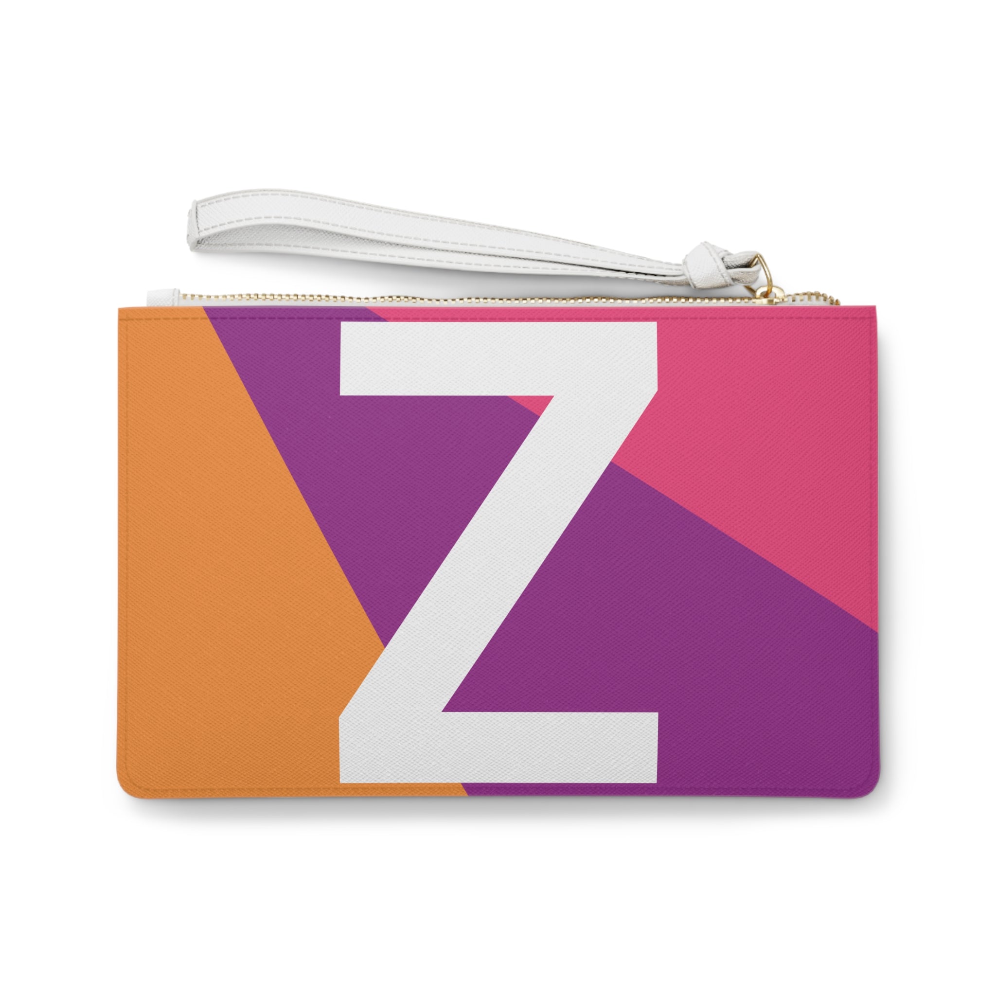 Monogram 'Z' Colorblock Clutch Bag — Bold Geometric Wristlet for Everyday & Gifts