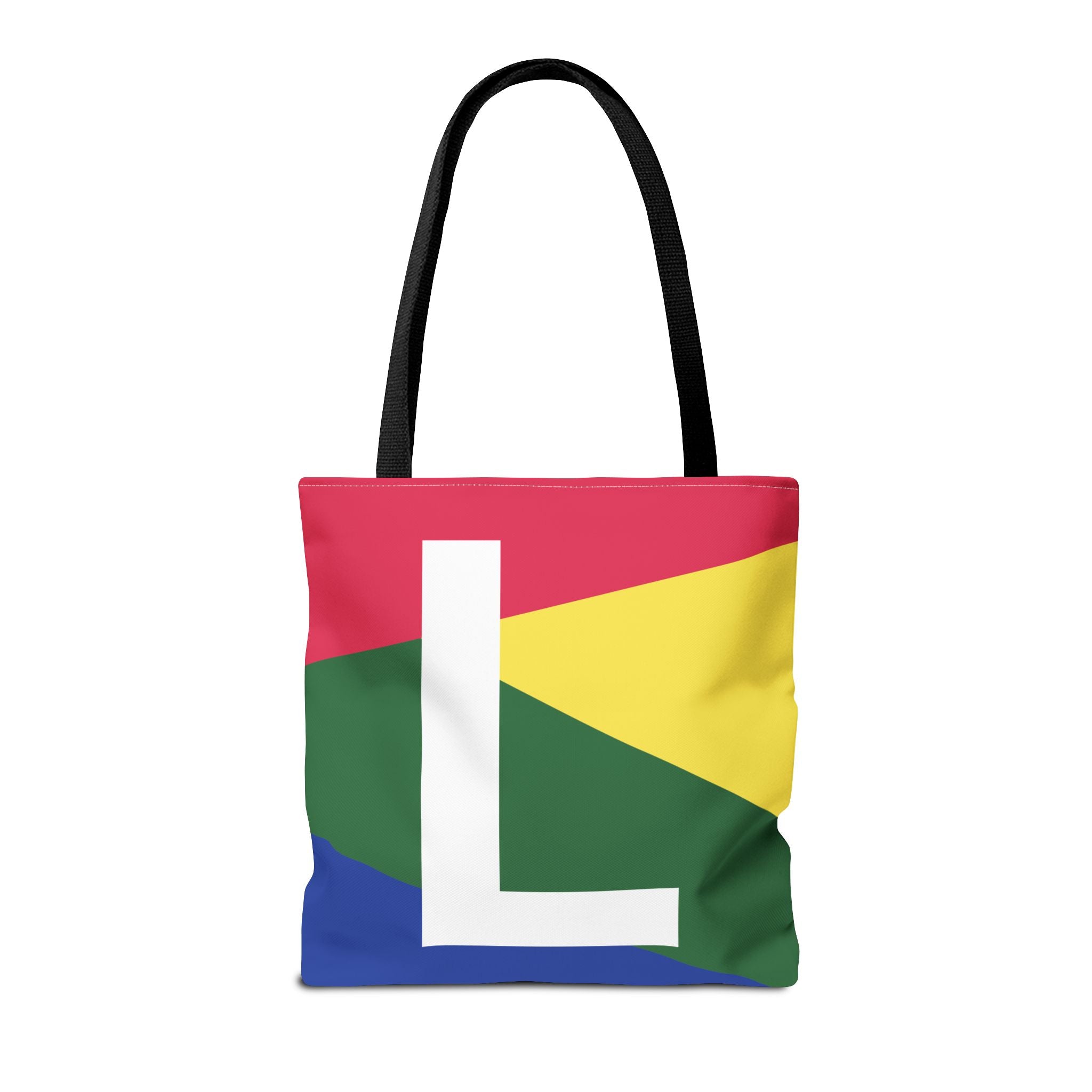 Monogram 'L' Colorblock Tote Bag — Personalized Initial L Shoulder Tote