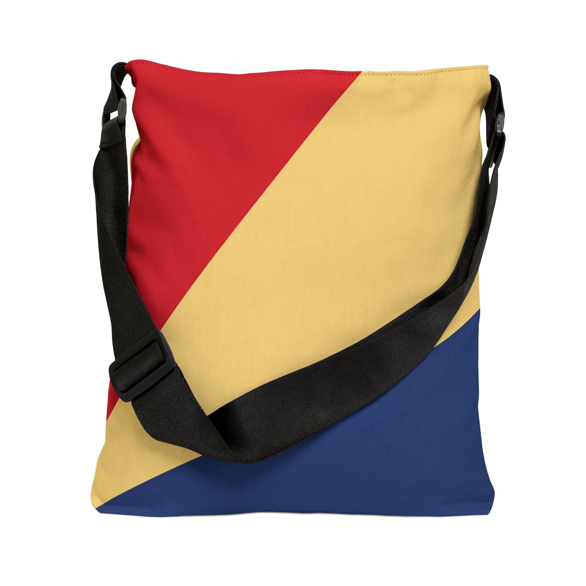 Colorblock Geometric Tote Bag — Adjustable Strap, Bright Abstract Pattern
