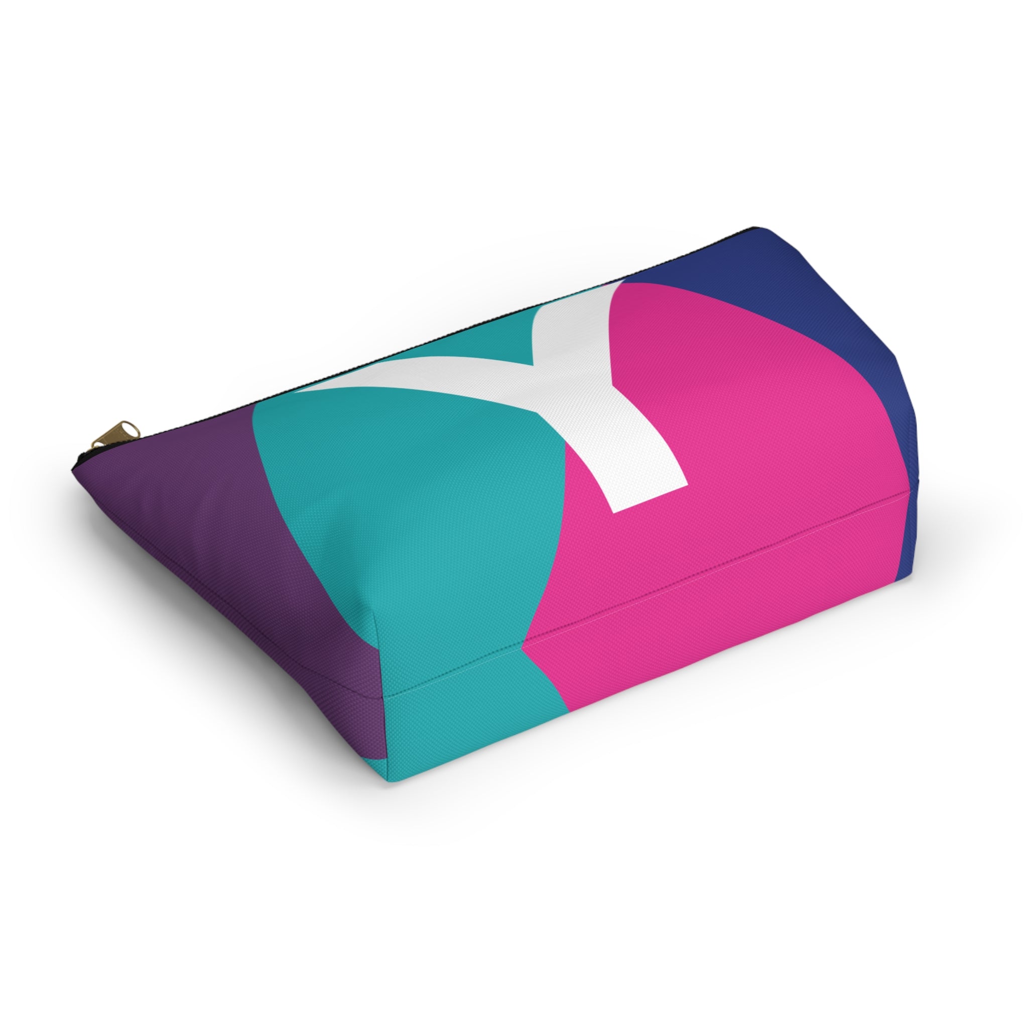Colorblock Accessory Pouch — Monogram Y T-Bottom Cosmetic Bag