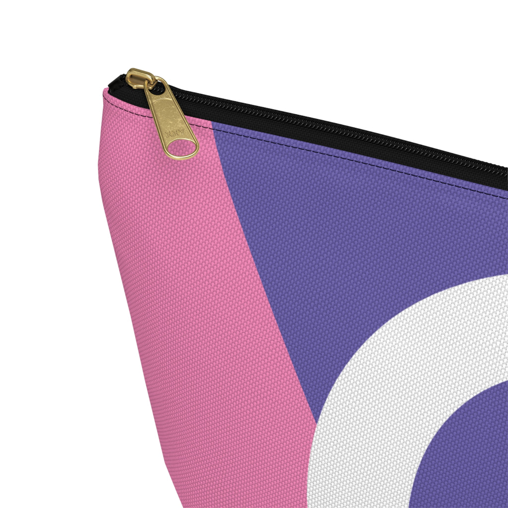 Initials Colorblock Accessory Pouch — Monogram C T-Bottom Cosmetic Bag