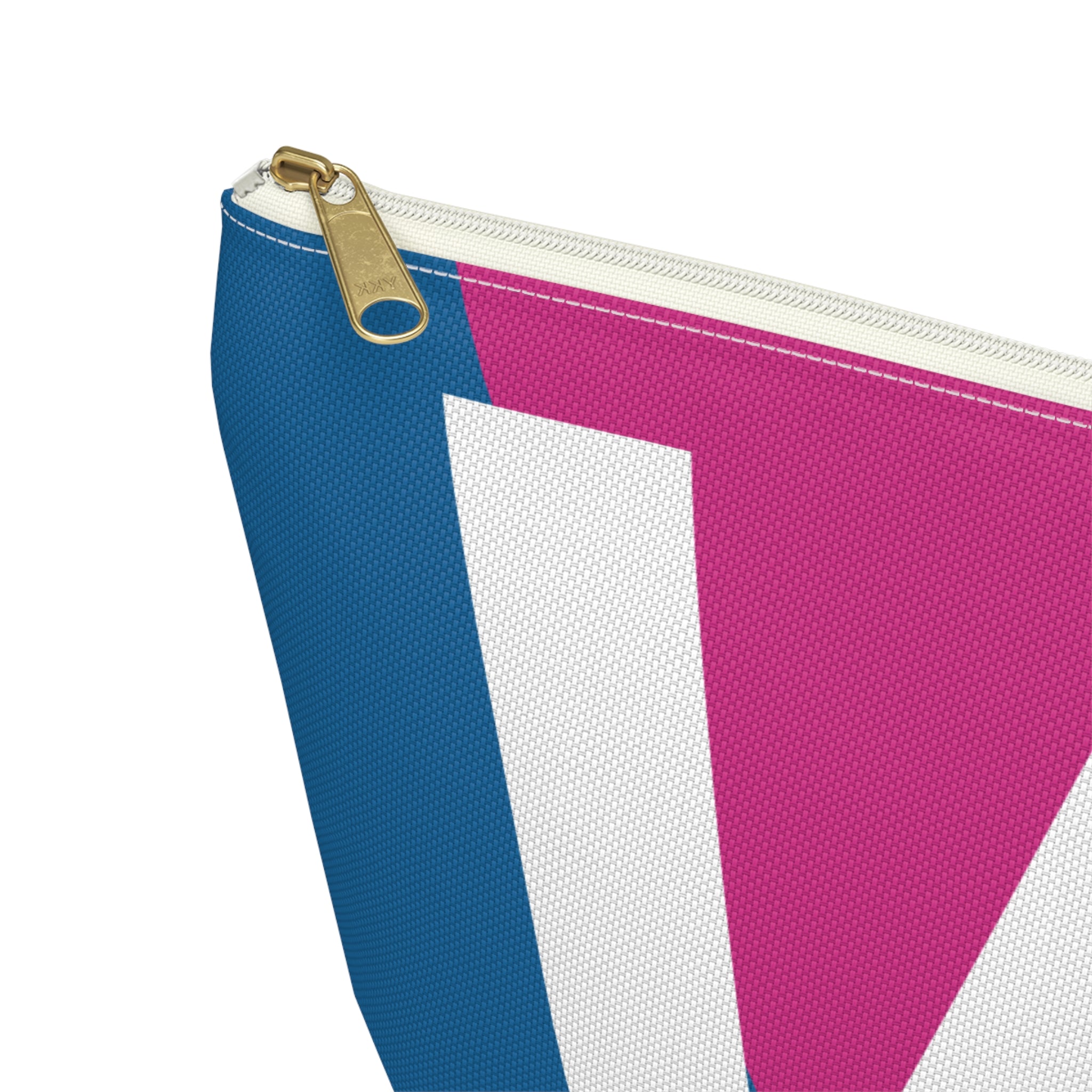 Initials Colorblock Accessory Pouch — Monogram W T-Bottom Cosmetic Bag