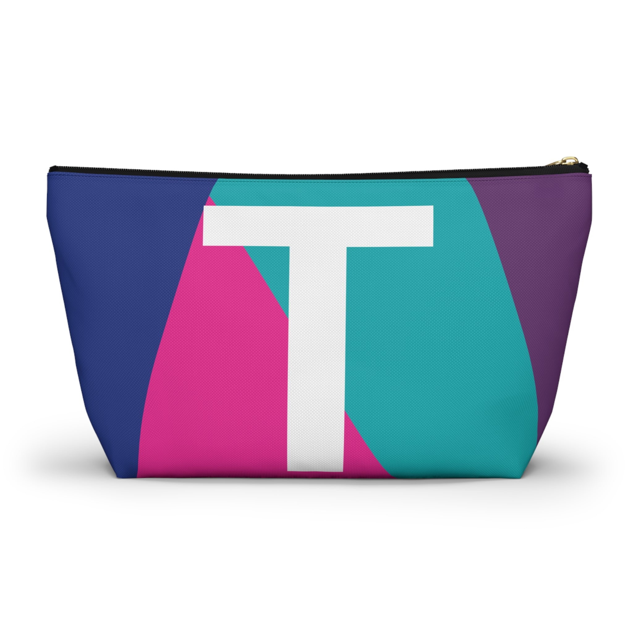 Colorblock Accessory Pouch — Monogram T T-Bottom Cosmetic Bag