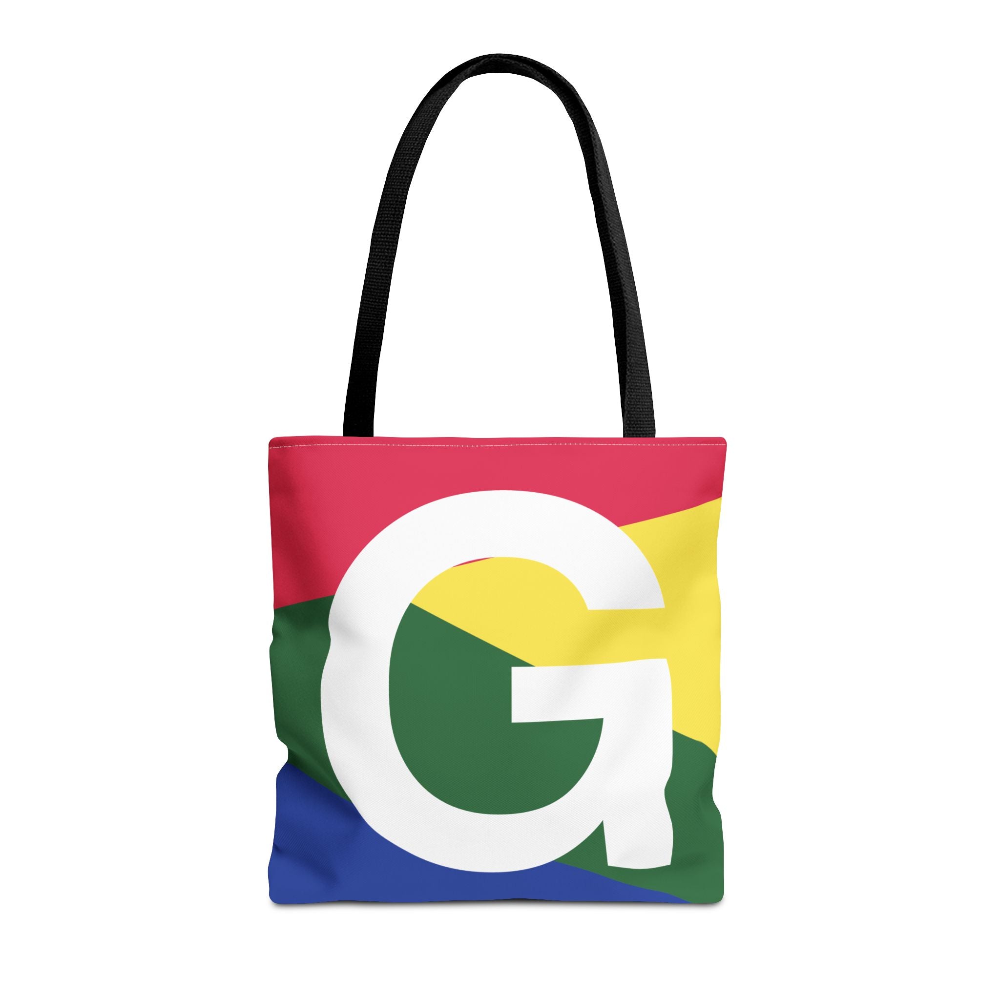 Monogram 'G' Colorblock Tote Bag — Personalized Initial G Shoulder Tote
