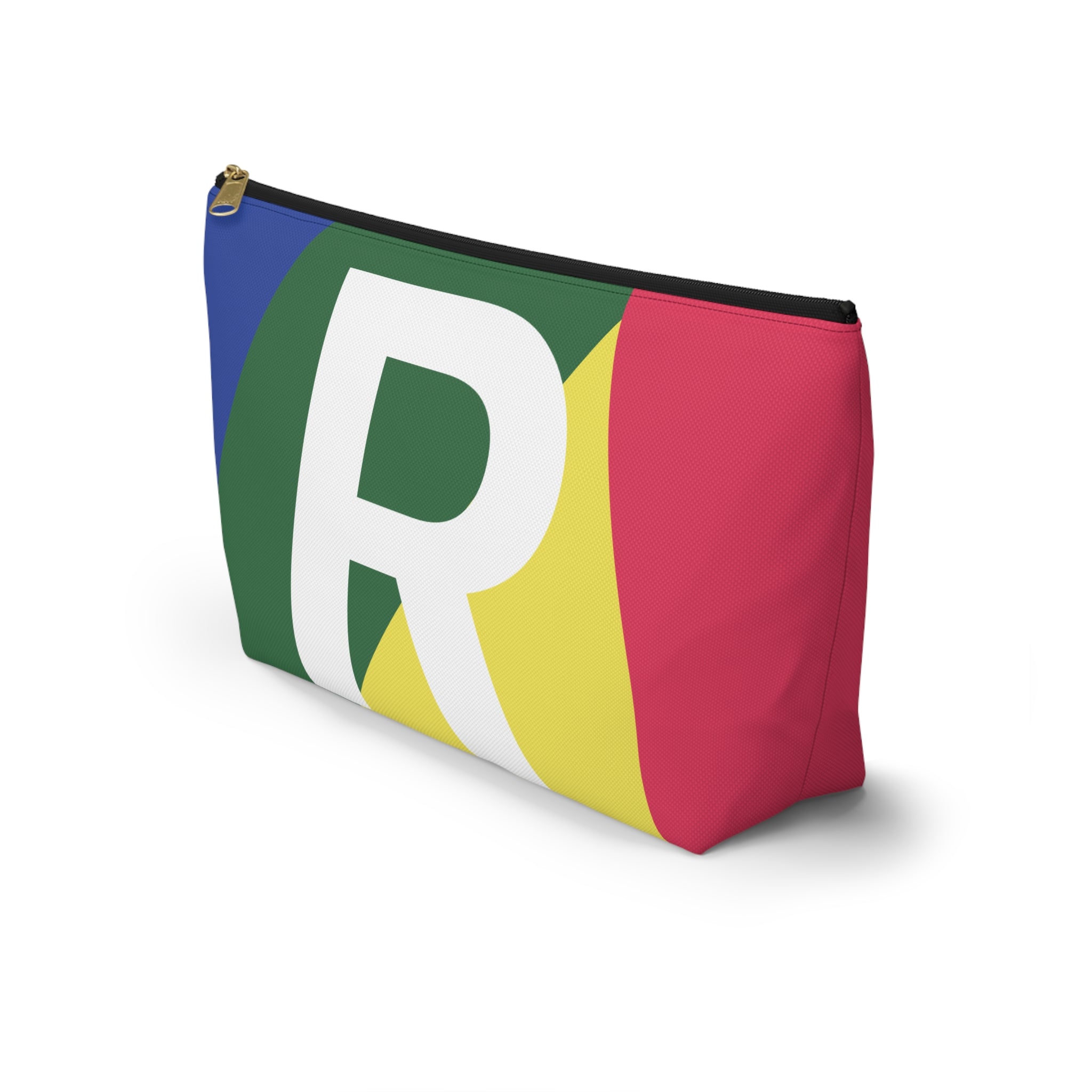 Colorblock Accessory Pouch — Monogram R T-Bottom Cosmetic Bag
