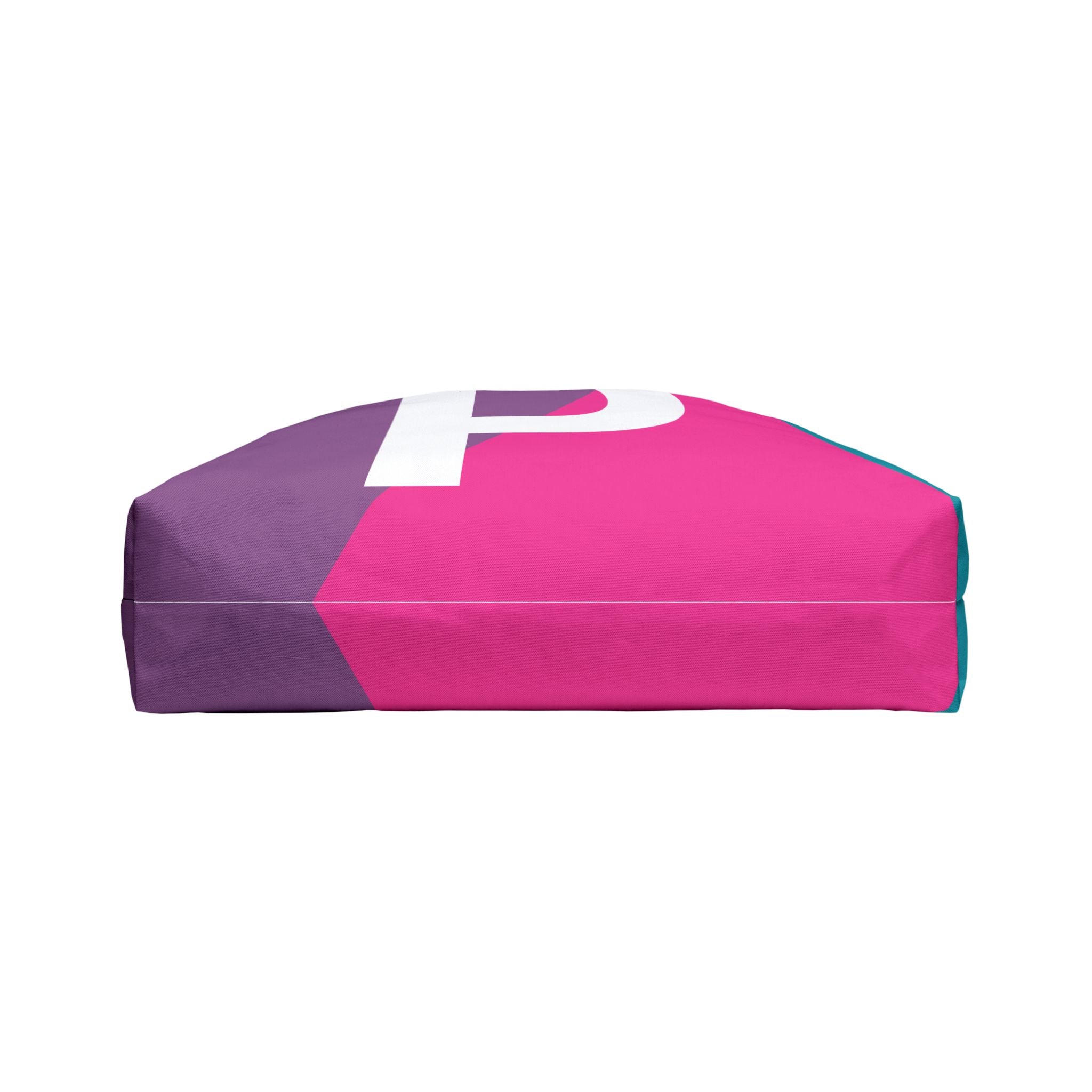 Personalized 'P' Colorblock Tote Bag — Monogram Weekender Tote