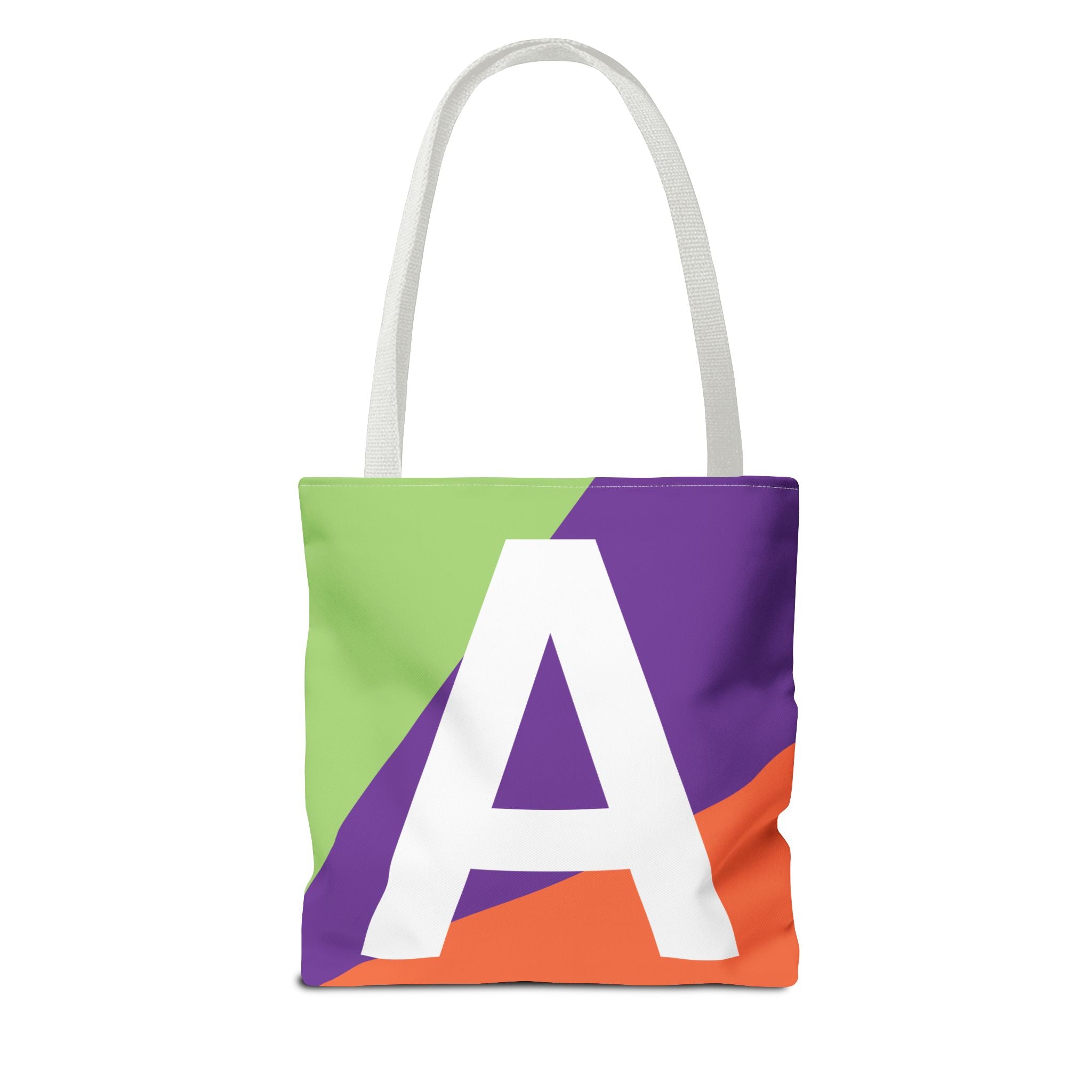 Monogram 'A' Colorblock Tote Bag — Personalized Initial A Shoulder Tote