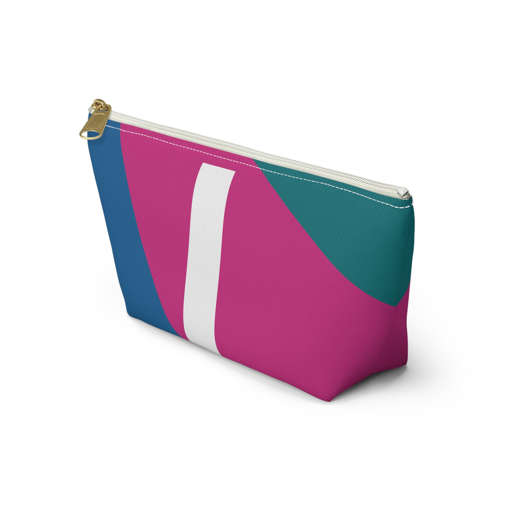 Initials Colorblock Accessory Pouch — Monogram I T-Bottom Cosmetic Bag