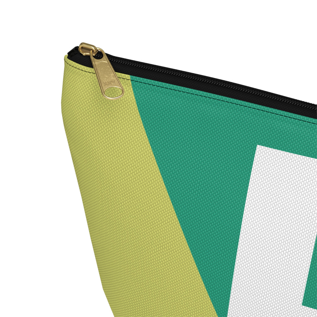Initials Colorblock Accessory Pouch — Monogram E T-Bottom Cosmetic Bag