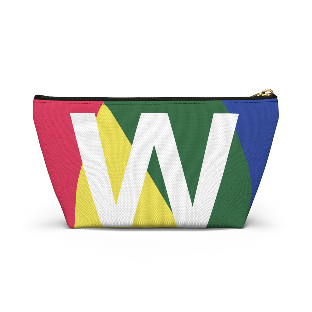 Colorblock Accessory Pouch — Monogram W T-Bottom Cosmetic Bag
