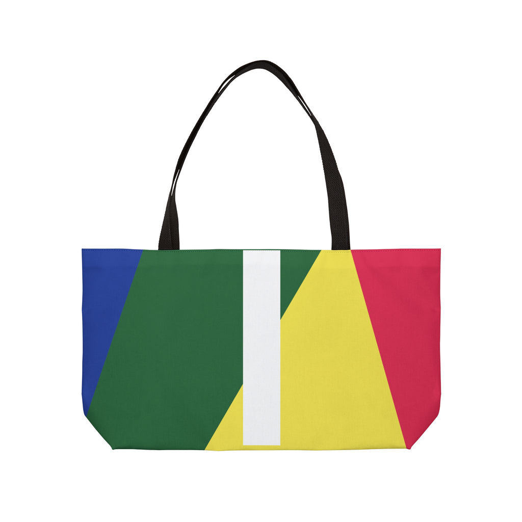 Personalized 'I' Colorblock Tote Bag — Monogram Weekender Tote