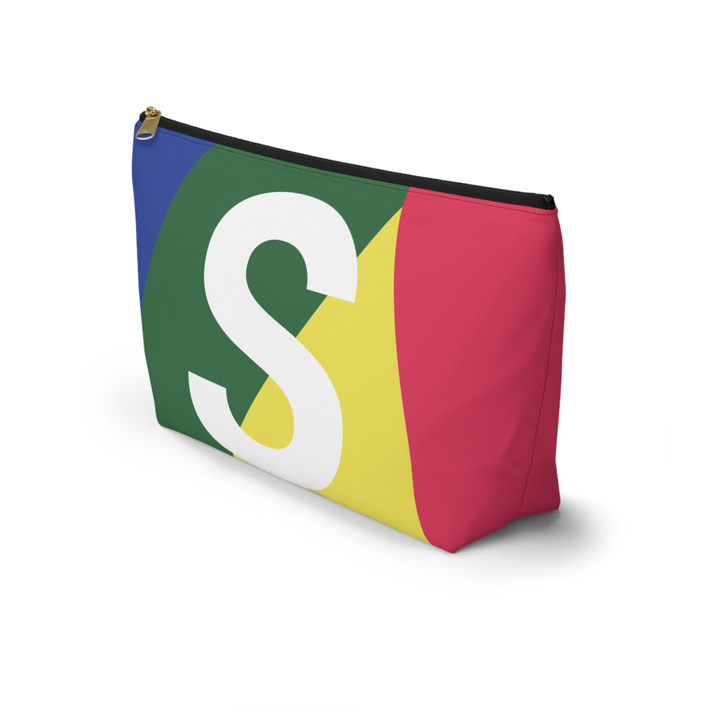 Colorblock Accessory Pouch — Monogram S T-Bottom Cosmetic Bag