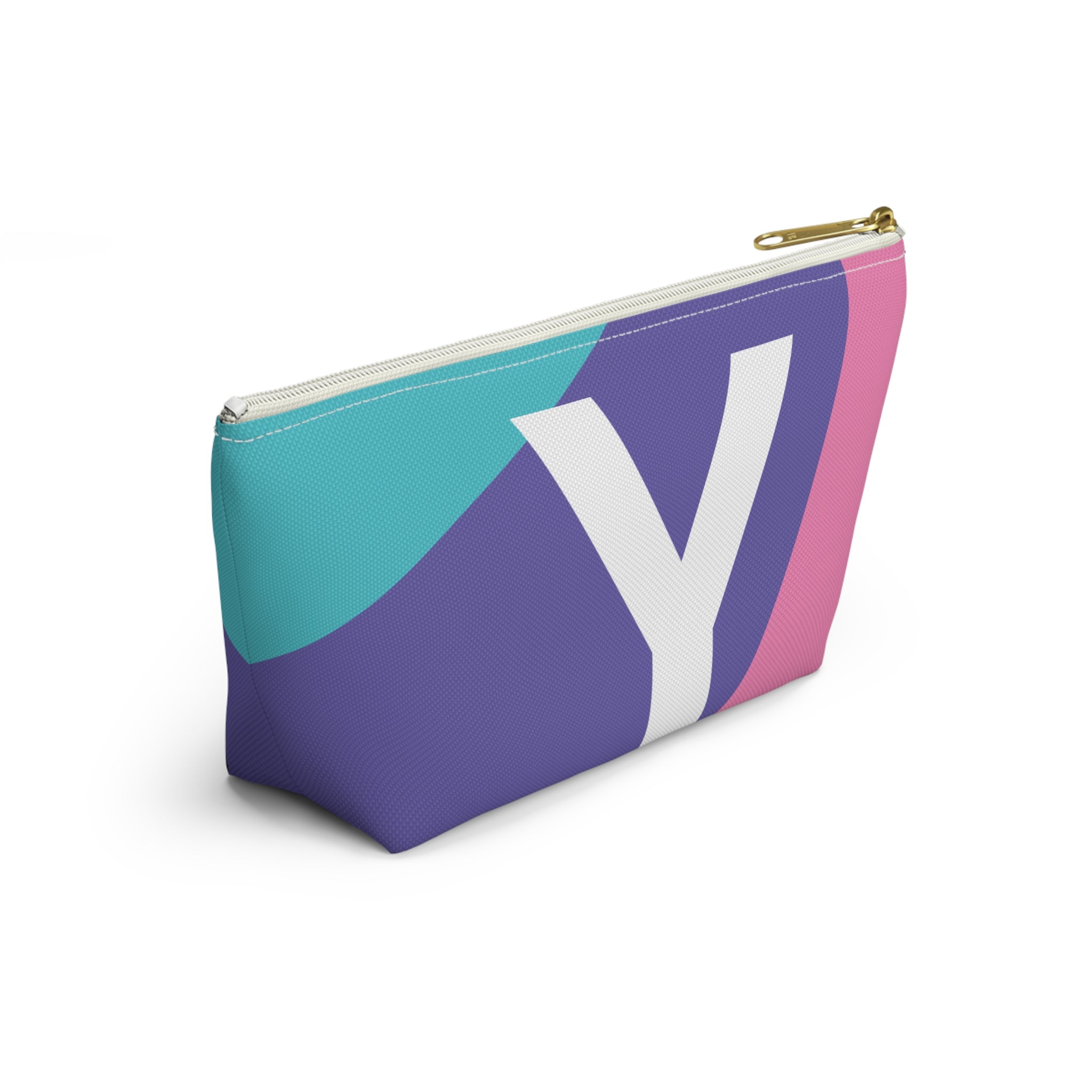 Colorblock Accessory Pouch — Monogram Y T-Bottom Cosmetic Bag