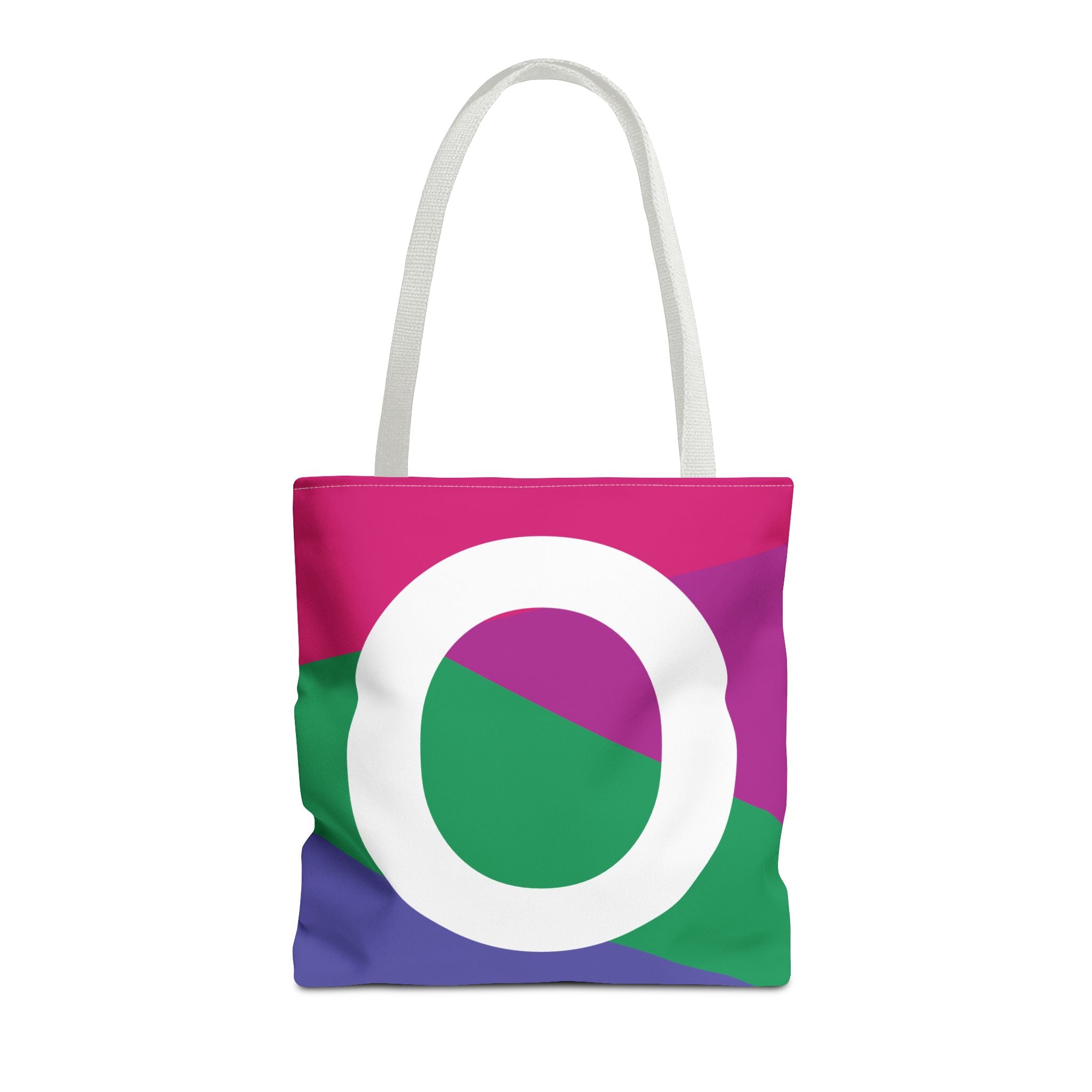 Monogram 'O' Colorblock Tote Bag — Personalized Initial O Shoulder Tote