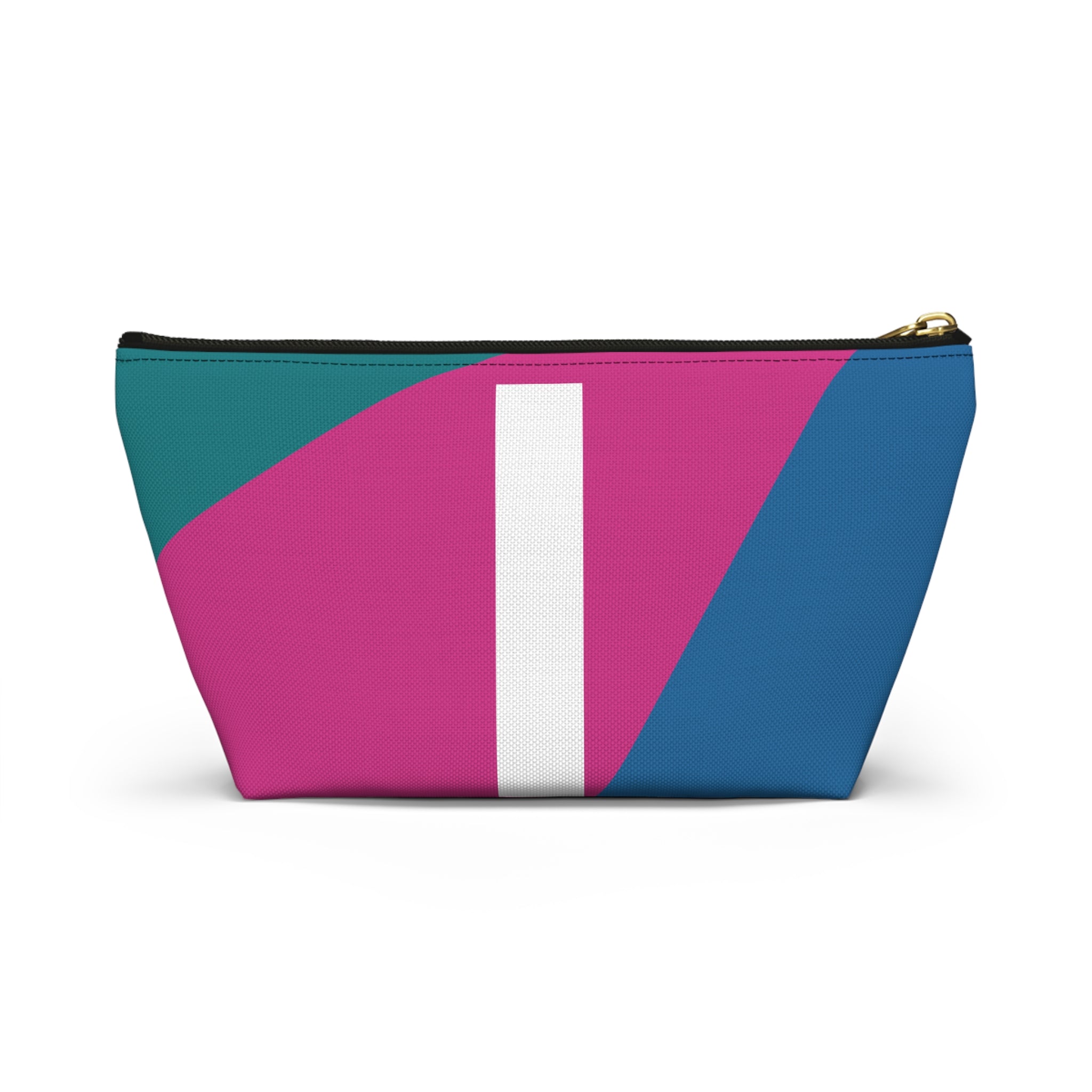 Initials Colorblock Accessory Pouch — Monogram I T-Bottom Cosmetic Bag