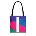 Monogram 'I' Colorblock Tote Bag — Personalized Initial I Shoulder Tote