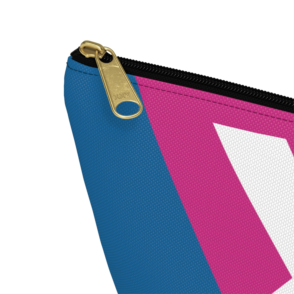 Initials Colorblock Accessory Pouch — Monogram X T-Bottom Cosmetic Bag