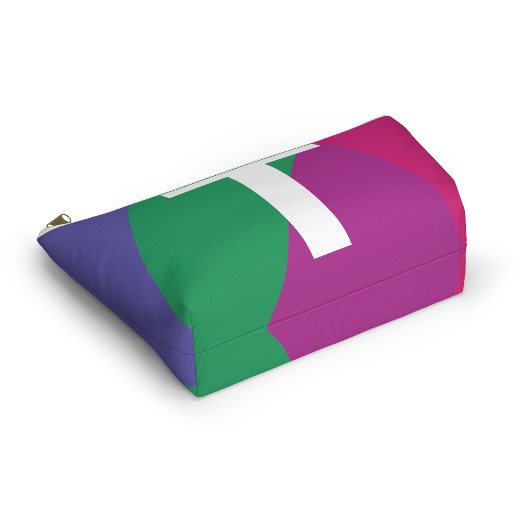 Initials Colorblock Accessory Pouch — Monogram T T-Bottom Cosmetic Bag