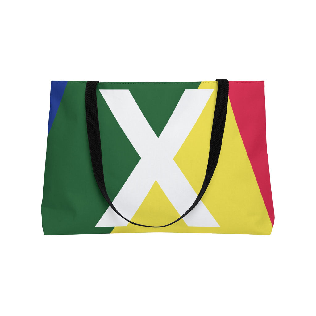 Personalized 'X' Colorblock Tote Bag — Monogram Weekender Tote
