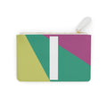 Initial I Mini Clutch — Colorblock Monogram Wristlet Wallet